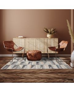 Tapis TRIANGLE beige, noir, bleu
