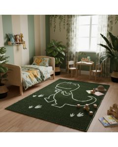 Tapis DINO vert, beige