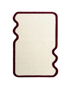 Tapis forme originale DUNA bordeaux, crème