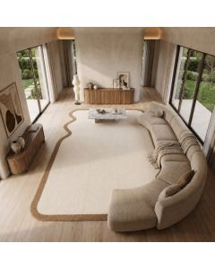 Tapis forme originale DUNA crème, beige doré