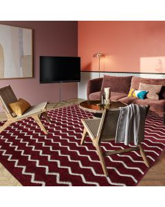 Tapis SAVAR rouge, crème