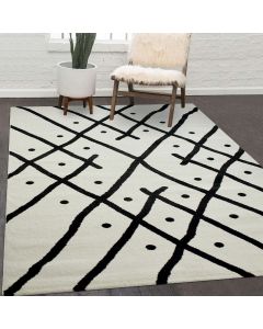 Tapis AGNAS crème, noir
