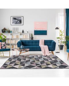 Tapis SCANDSTYLE gris, rose, beige
