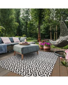 Tapis EDJE noir, blanc