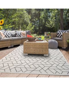 Tapis AF BRIKA REVERSIBLE argent, écru