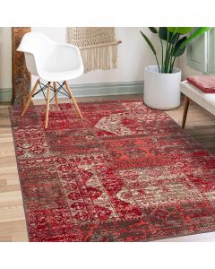 Tapis BC PATCHWORK rouge