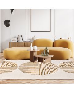 Tapis COSMY camel, crème