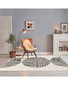Tapis COSMY noir, crème