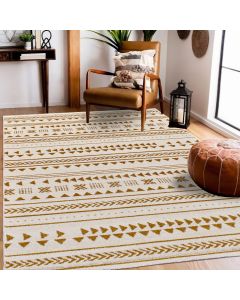 Tapis ETHNY camel, crème
