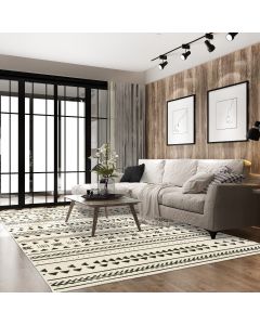 Tapis ETHNY noir, crème
