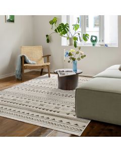 Tapis ETHNY taupe, crème
