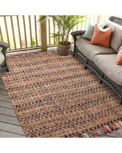 Tapis SQUARE Beige, bordeaux, noir 