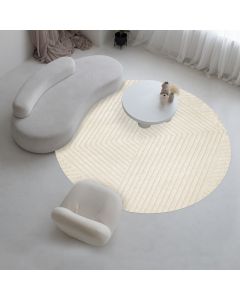 Tapis KAORI  rond crème
