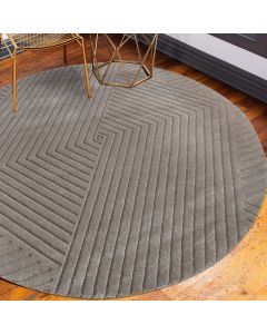 Tapis KAORI rond taupe