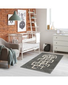 Tapis HOPSCOTCH gris, crème