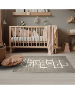 Tapis HOPSCOTCH taupe, crème