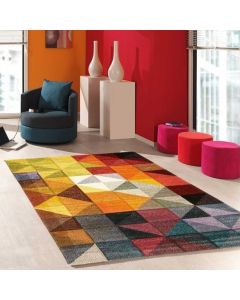 Tapis MARIX noir, rouge , jaune, violet