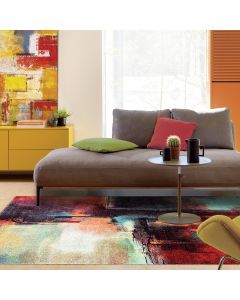 Tapis TABOR rouge, vert, jaune, multicolore