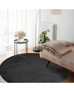 Tapis NAO rond noir