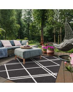 Tapis AF DOUBLINE REVERSIBLE noir, écru