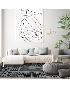 Tapis KALE gris, noir