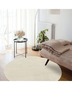 Tapis rond PALMO crème