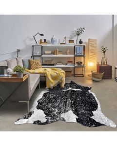 Tapis PEAU G noir, argent