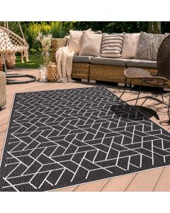 Tapis AF BRIKA REVERSIBLE noir, écru
