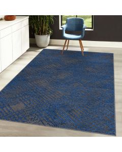 Tapis TEREMIDE RELIEF bleu, gris