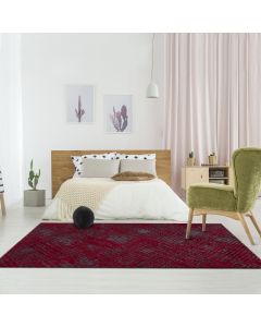 Tapis TEREMIDE RELIEF rouge, gris