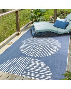 Tapis EX1 TUM REVERSIBLE bleu, écru 