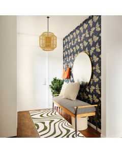 Tapis de couloir VAGGY vert, crème