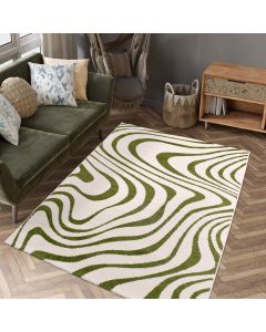 Tapis VAGGY vert, crème