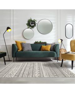 Tapis VALISI REVERSIBLE gris, écru