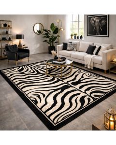 Tapis ZEBRE noir