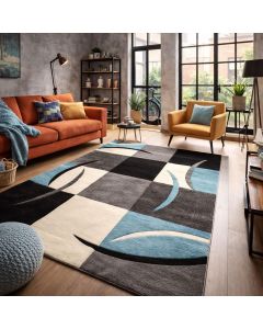 Tapis DIAMOND COMMA bleu