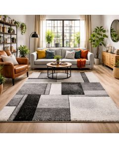 Tapis BRILLANCE GEOMETRIQUE gris