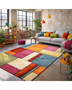 Tapis BRILLANCE GEOMETRIQUE multicolore