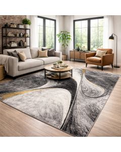 Tapis MADILA jaune, gris