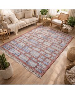 Tapis KL JUTAP bleu, gris, lit de vin