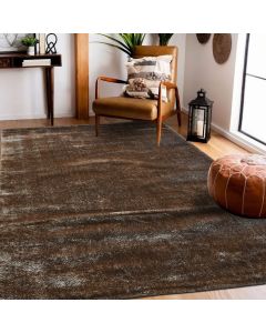 Tapis LULEA marron foncé