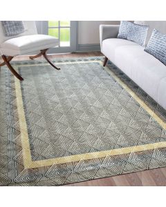 Tapis KETA beige, noir, marron, jaune
