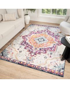 Tapis PF MED orange, rose, gris 