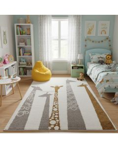 Tapis ZYRAFA camel, crème