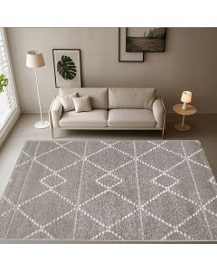 Tapis TRIBE taupe, écru