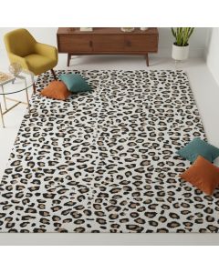 Tapis LÉO crème, noir, marron