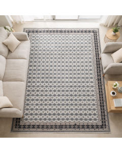 Tapis BOUKARA crème, noir