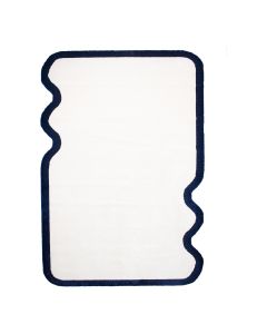Tapis forme originale DUNA crème, bleu