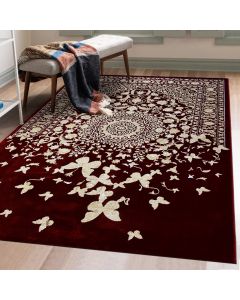 Tapis MATILA rouge, beige