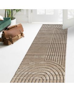 Tapis de couloir YUKA taupe